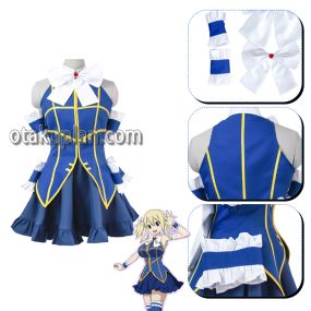 Anime Lucy Heartfilia Blue Dress Cosplay Costume
