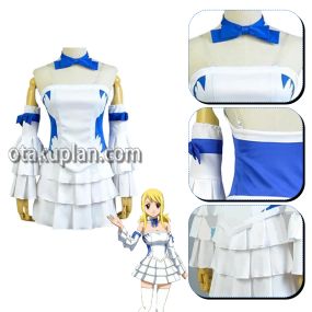 Anime Lucy Heartfilia White Dress Cosplay Costume