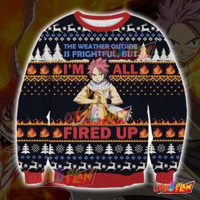 Anime Natsu 3D Print Ugly Christmas Sweatshirt
