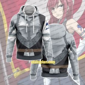 Anime Scarlet Erza Armor Cosplay Hoodie
