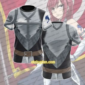Anime Scarlet Erza Armor Cosplay T-shirt
