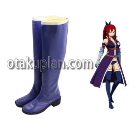 Anime Erza Scarlet Purple Cosplay Shoes