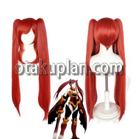 Anime Erza Scarlet Red Double Ponytail Wigs