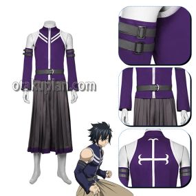Anime Gray Fullbuster Purple Full Set Cosplay Costume