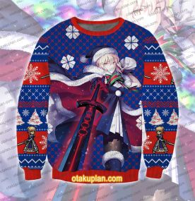 Fate Zero Saber 3D Printed Ugly Christmas Sweatshirt
