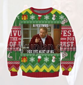 Festivus For The Rest Of Us Seinfeld 3D Printed Ugly Christmas Sweatshirt