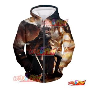 Fate Grand Order RPG Jeanne d'Arc Alter Action Graphic Zip Up Hoodie FGO216