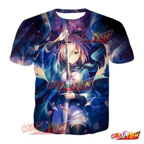 Fate Grand Order Beautiful Okita Souji the Sakura Saber Anime Graphic T-Shirt FGO223