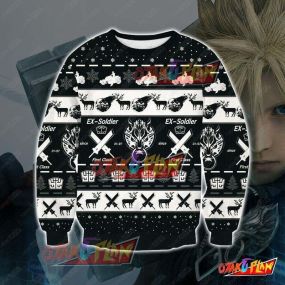Final Fantasy 3D Print Ugly Christmas Sweatshirt