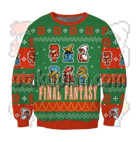 Final Fantasy 3D Printed Ugly Christmas Sweatshirt