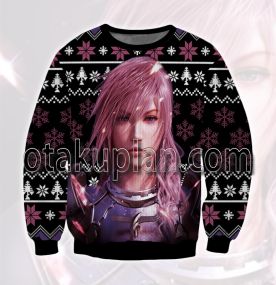 Final Fantasy XIII 3D Printed Ugly Christmas Sweatshirt