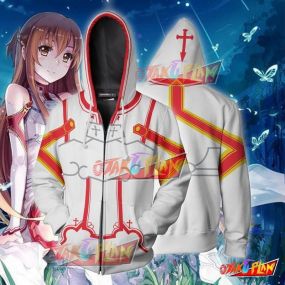 Sword Art Online Asuna Hoodie Cosplay Jacket Zip Up