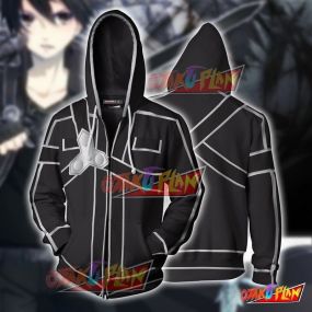Sword Art Online Kirito Hoodie Cosplay Jacket Zip Up