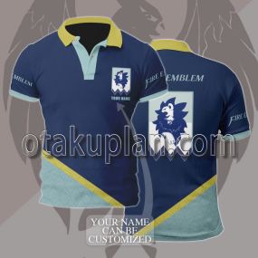 Anime Blue Lions Custom Name Polo Shirt
