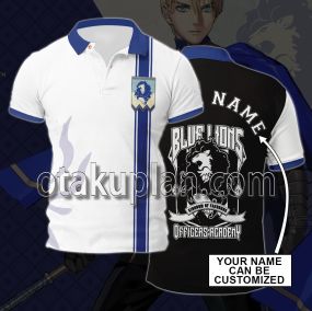 Anime Three Houses Blue Lions Custom Name Polo Shirt