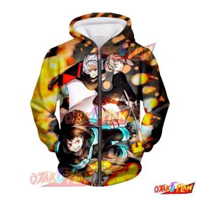Fire Force Shinra Kusakabe Action Zip Up Hoodie FF201