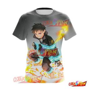 Fire Force Ignition Boy Shinra Kusakabe Action T-Shirt FF213