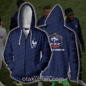 France FIFA 2018 Champion Zip Up Hoodie