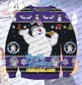 Frosty The Snowman 3D Print Ugly Christmas Sweatshirt