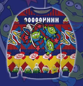 Funny Alien Toy Story 3D Print Ugly Christmas Sweatshirt