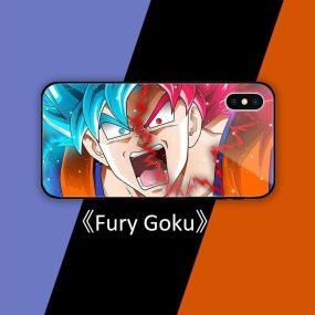 Fury Goku Tempered Glass iPhone Case