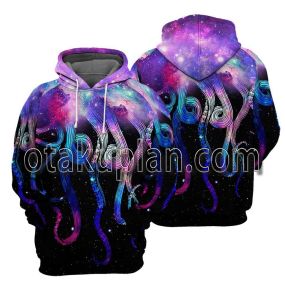 Galaxy Octopus 3D All Over Printed T-Shirt Hoodie