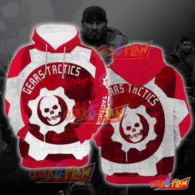 Gears Tactics Red and white Hoodie