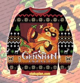 Genshin Impact Guoba 3D Printed Ugly Christmas Sweatshirt