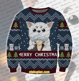 Gintama Woof 3D Printed Ugly Christmas Sweatshirt