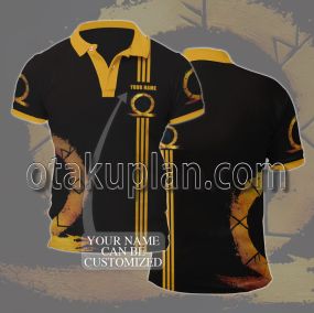 God of War Gold Custom Name Polo Shirt