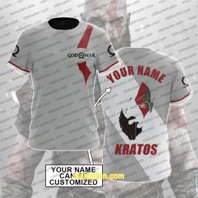 God of War Kratos Custom Name T-shirt