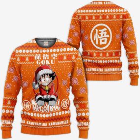 Goku Kid Ugly Christmas Dragon Ball Xmas Hoodie Shirts