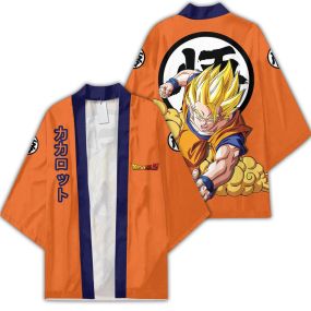 Goku SSJ Dragon Ball Z Kimono Custom Uniform Anime Clothes Cosplay Jacket