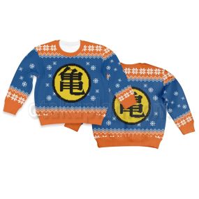 Goku Turtle Hermit Symbol Kids Ugly Christmas Sweater