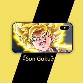 Golden Evil Goku Tempered Glass iPhone Case