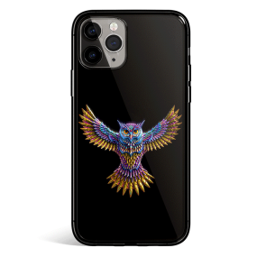 Golden owl Tempered Glass iPhone Case