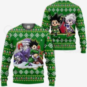 Gon & Killua HxH Ugly Christmas Sweater Hunter X Hunter Hoodie Shirt
