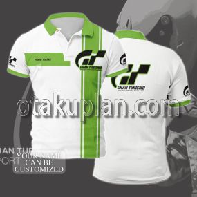 Gran Tourismo7 Green Custom Name Polo Shirt