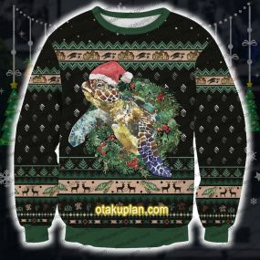 Green Sea Turtle Christmas Sweatshirt