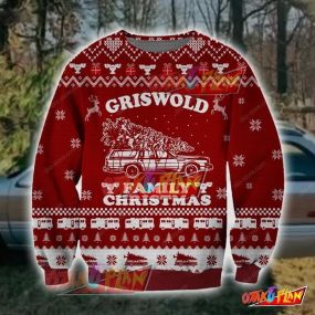 Griswold Family Christmas New Year Winter Knitting Pattern 3D Print Ugly Christmas Sweatshirt