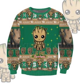 Groot Avenge Heros Infinity War 2023 3D Printed Ugly Christmas Sweatshirt