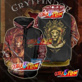 Gryffindor House Courage And Bravery Harry Potter 3D Hoodie
