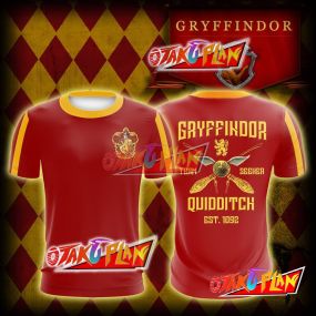 Gryffindor Quidditch Team Harry Potter Unisex 3D T-shirt