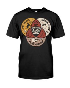 Guitar Dog - Awesome Grandpa Shirt