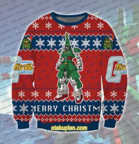 Gundam Xmas Tree 3D Printed Ugly Christmas Sweatshirt