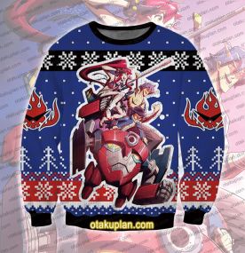Gurren Lagann Team 3D Printed Ugly Christmas Sweatshirt