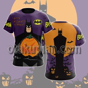Halloween Batman Purple T-shirt