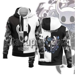 Halloween Hollow Knight Black And White Hoodie
