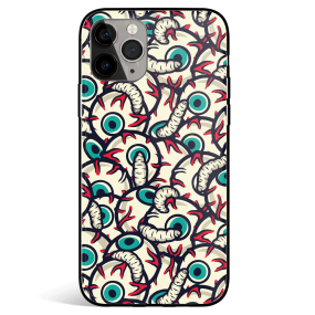 Halloween Style Eyeballs Tempered Glass iPhone Case