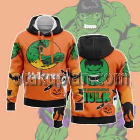 Halloween The Incredible Hulk Pumpkin Orange Hoodie